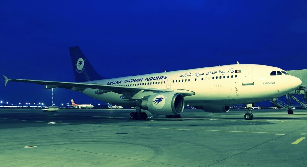 ariana airlines kabul-dubai flight