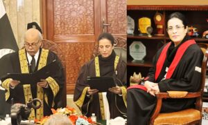 ayesha malik sworn in as first female supreme court judge of pakistan