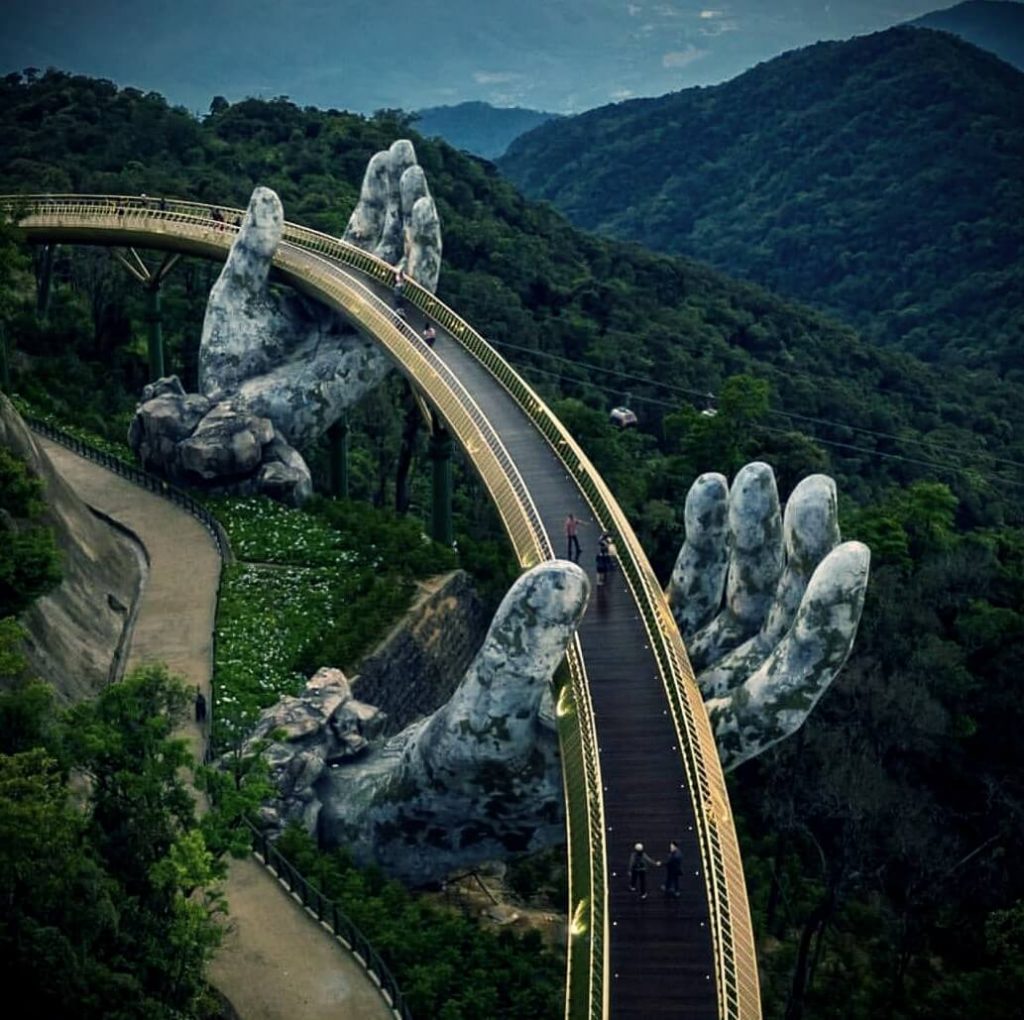 The Golden Bridge in Ba Na Hills, Da Nang, Vietnam