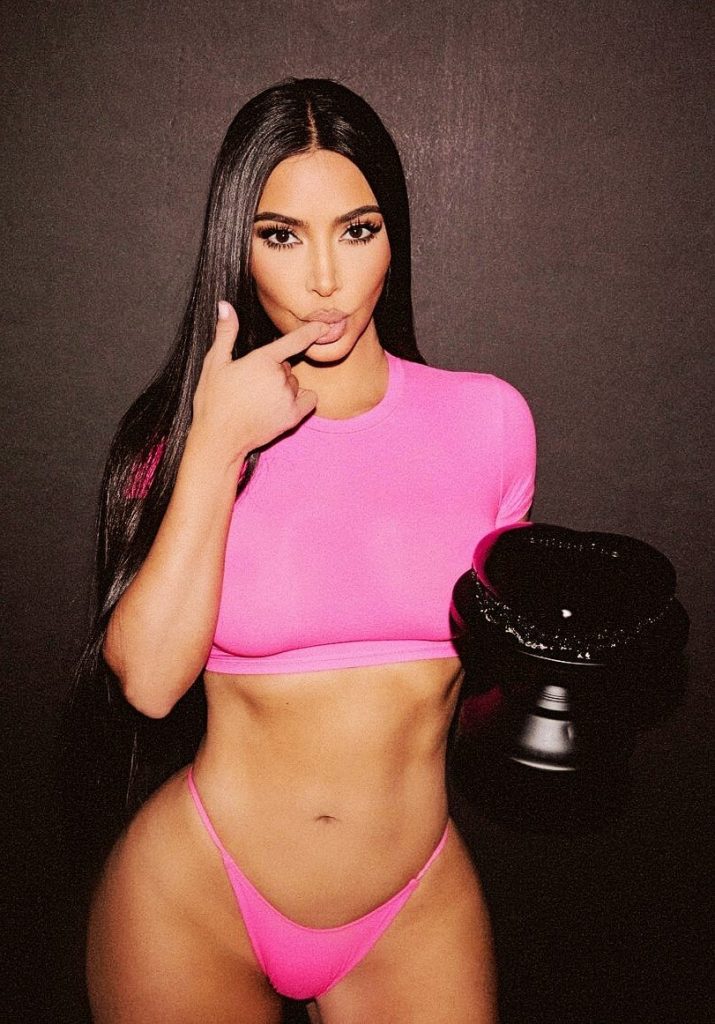 Kim Kardashian pink thong SKIMS valentine's drop

