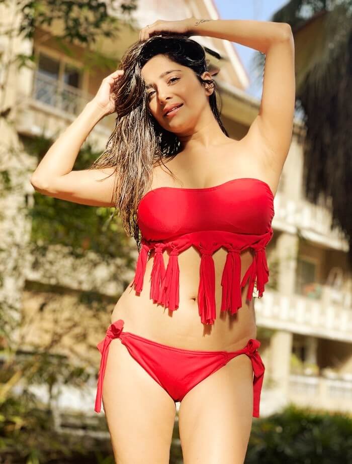model kate sharma sexy photo in red bra panties
